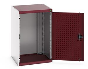 40019089.** cubio cupboard with perfo doors. WxDxH: 650x650x1000mm. RAL 7035/5010 or selected